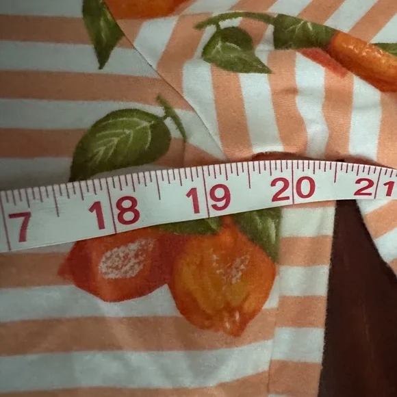 Talbots Striped Orange and White Women's Top - Picture 7 of 8